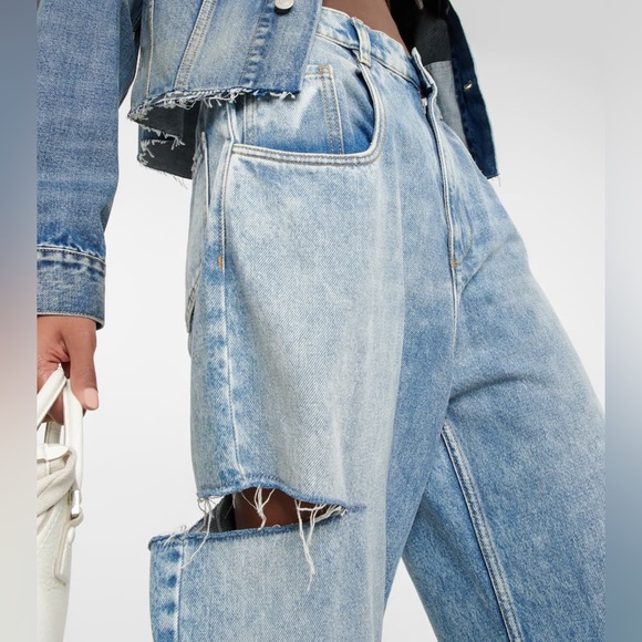 👖MM Inspired Cutout high-rise wide-leg jeans - Picture 3 of 16